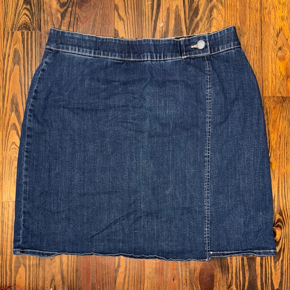 Christopher & Banks Blue Denim Pencil Skirt Casual